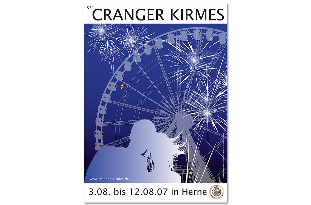 Plakat des Jahres 2007 mit der Zeichnung eines Paares vor dem Riesenrad