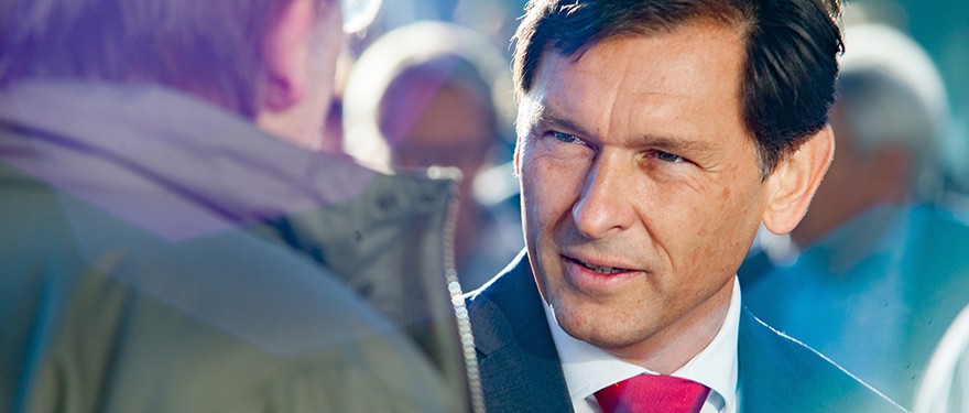 Oberbürgermeister Dr. Frank Dudda im Gespräch