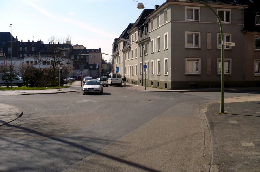 Kreuzung von Hülshoff- und Haydnstraße ohne Kreisverkehr