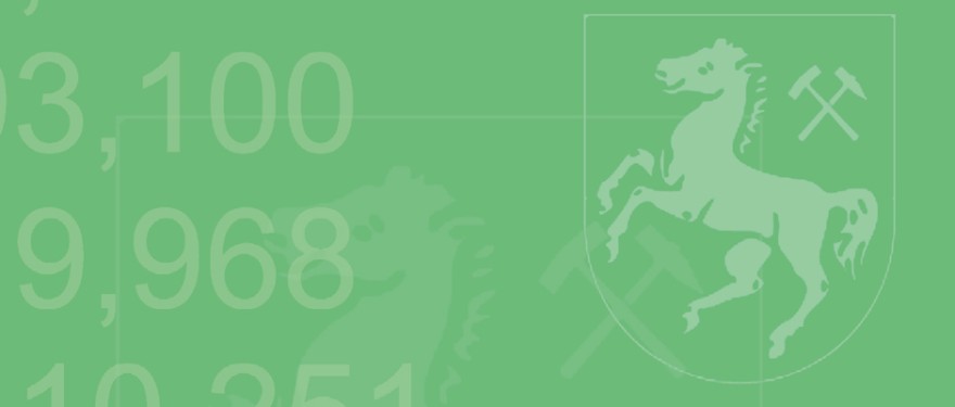 Zahlen und Stadtwappen