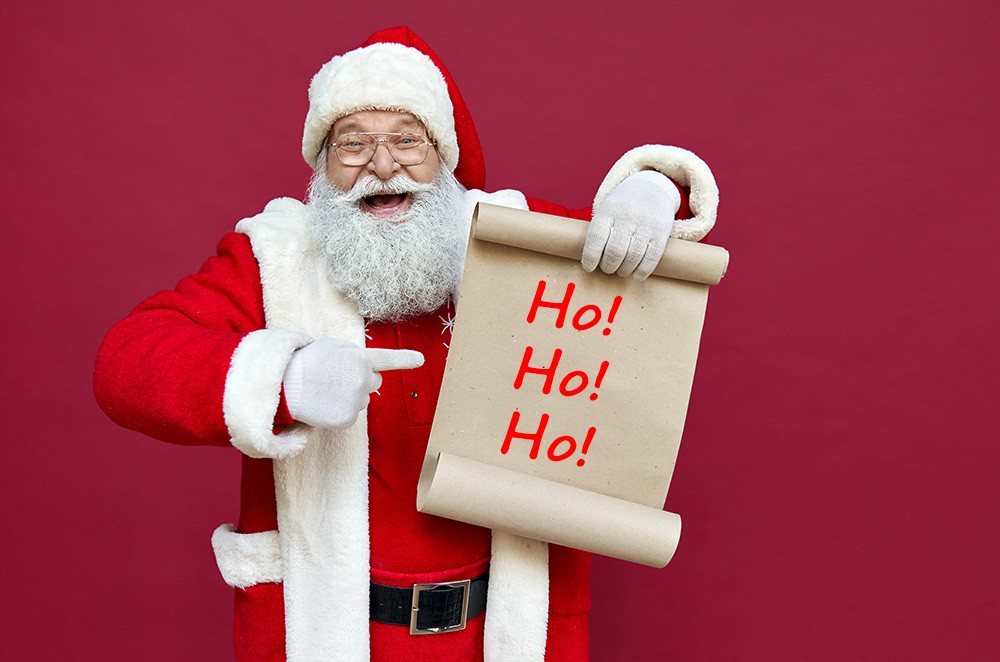 Lachender Weihnachtsmann
