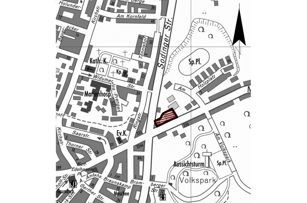 Geltungsbereich als Stadtplanausschnitt